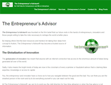 Tablet Screenshot of blog.theentrepreneursadvisor.com